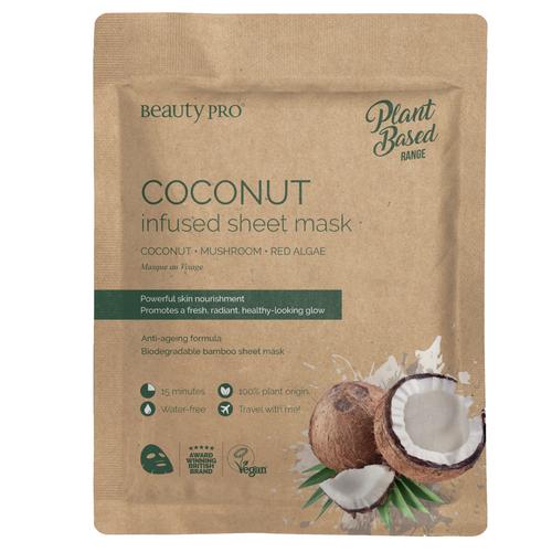 BeautyPro Vegan Coconut Oil Infused Sheet Face Mask