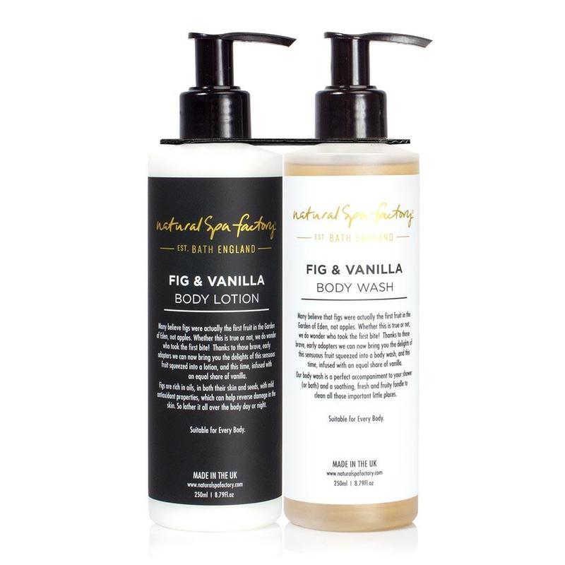 Natural Spa Factory Fig Vanilla Body Wash Body Lotion Duo