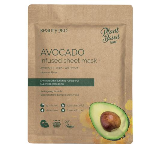 BeautyPro Vegan Avocado Infused Sheet Face Mask