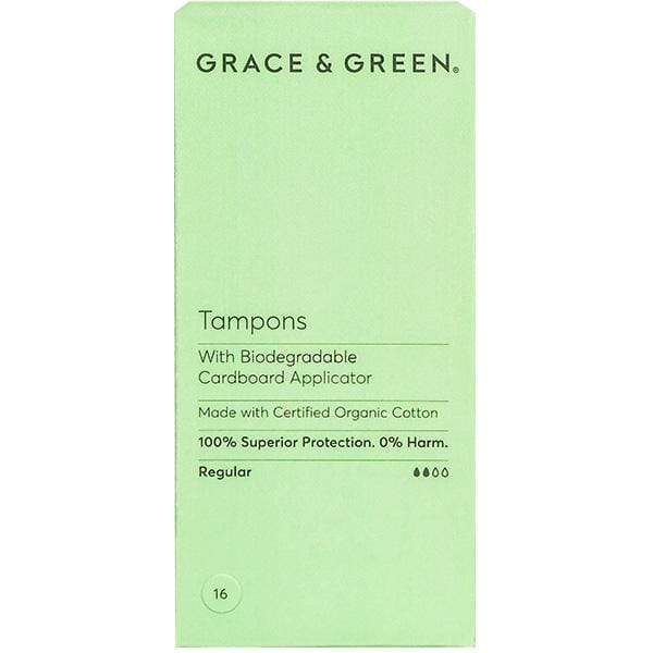 Grace & Green Organic Applicator Tampons (Light to Medium Flow) - 16
