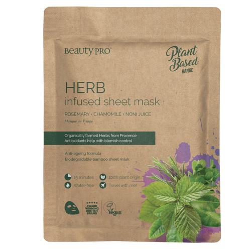 BeautyPro Vegan Herb Infused Sheet Face Mask
