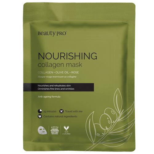 BeautyPro Nourishing Collagen Sheet Mask with Olive Oil Extract