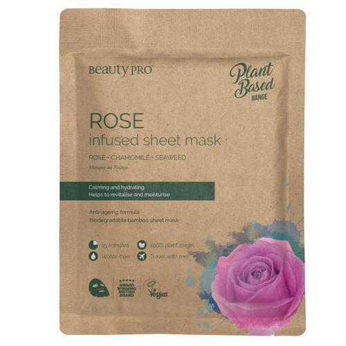 BeautyPro Vegan Rose Infused Sheet Face Mask